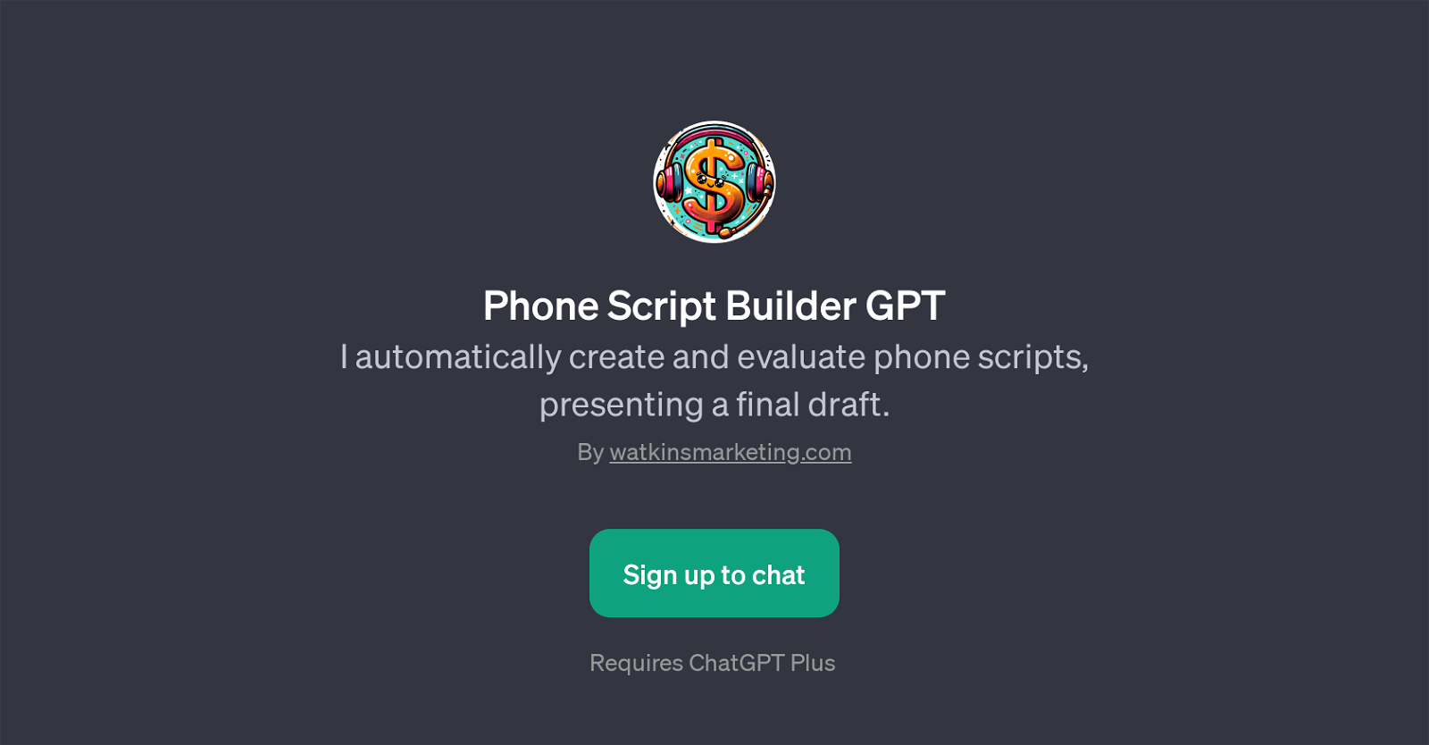 Phone Script Builder GPT website