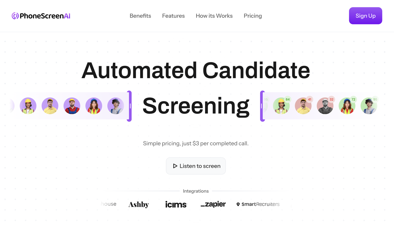 PhoneScreenAI website