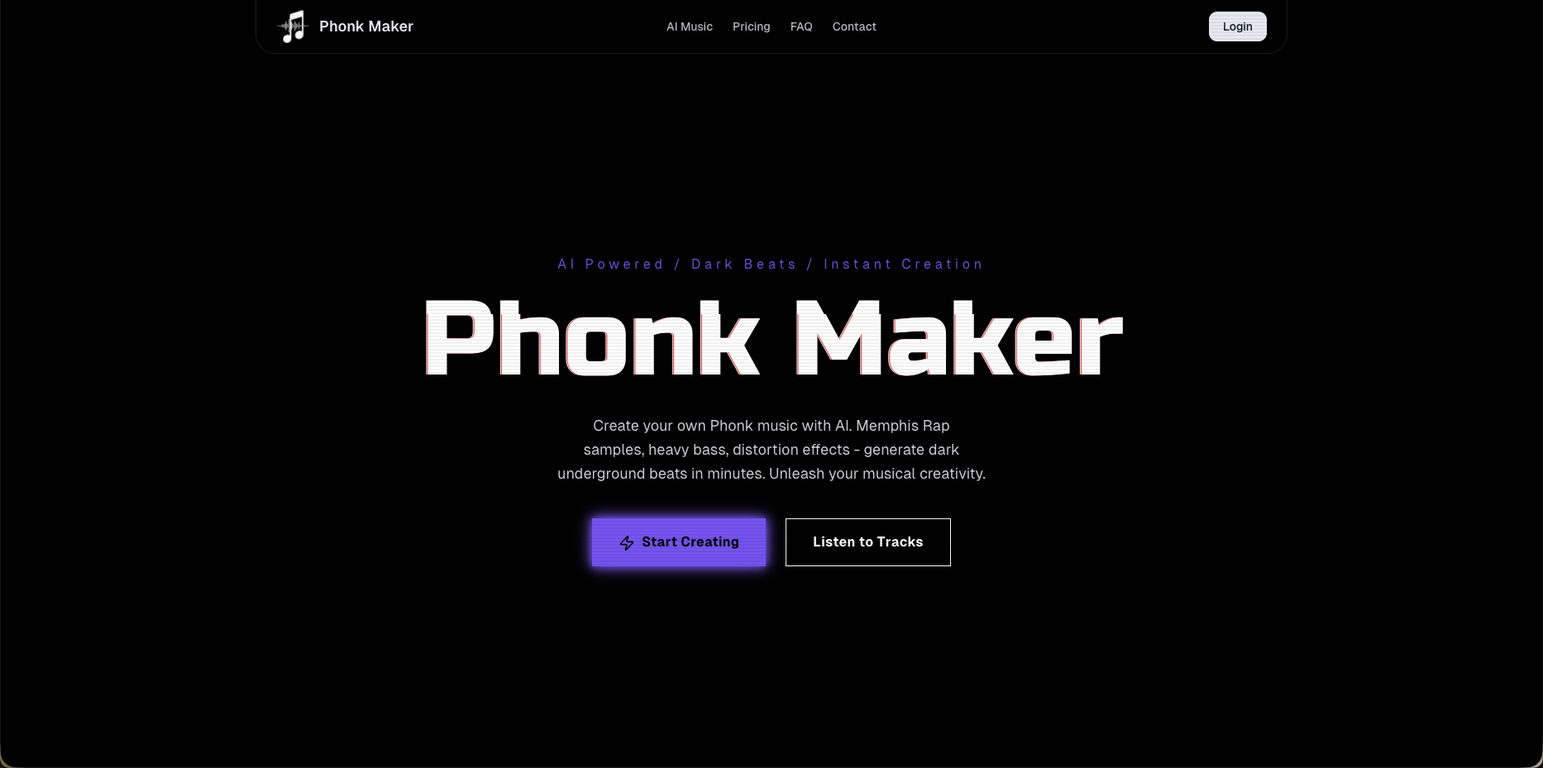 Phonk Maker website