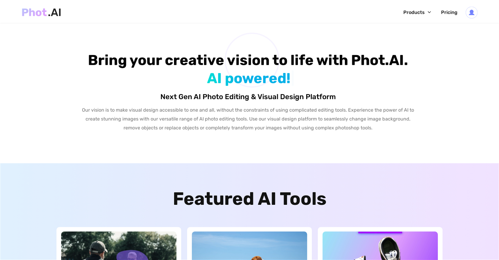 Phot AI website