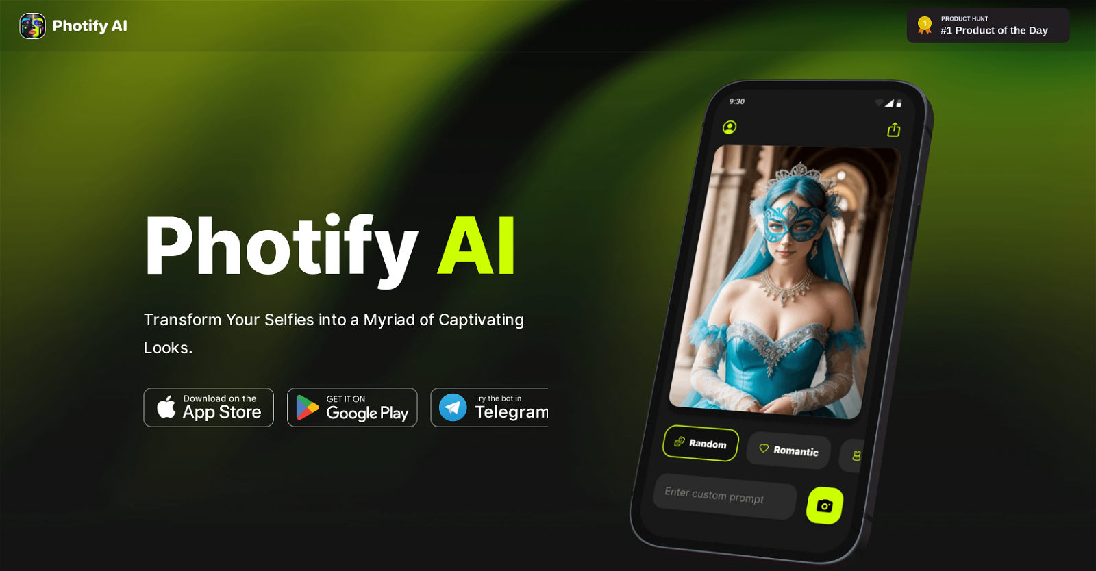 Photify AI website