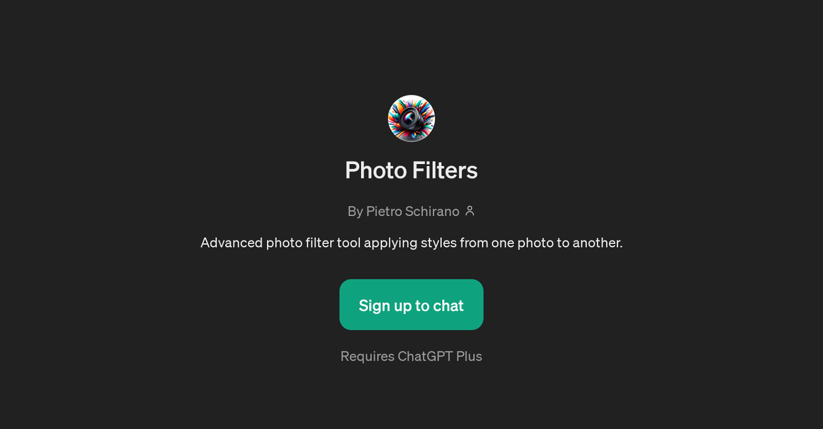 Photo Filters website
