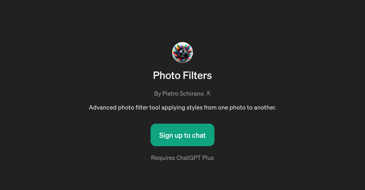 Photo Filters website
