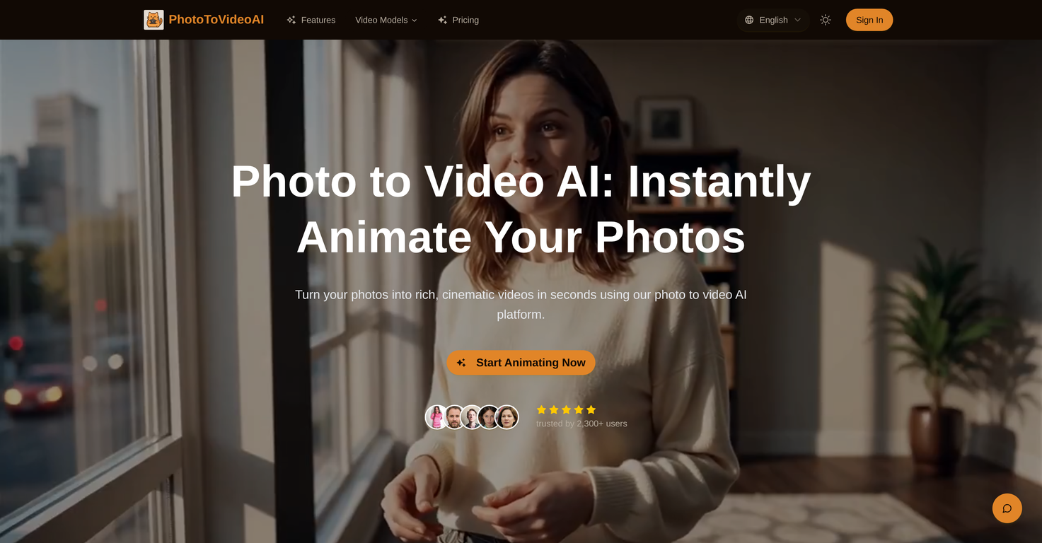 Photo to Video AI.io website