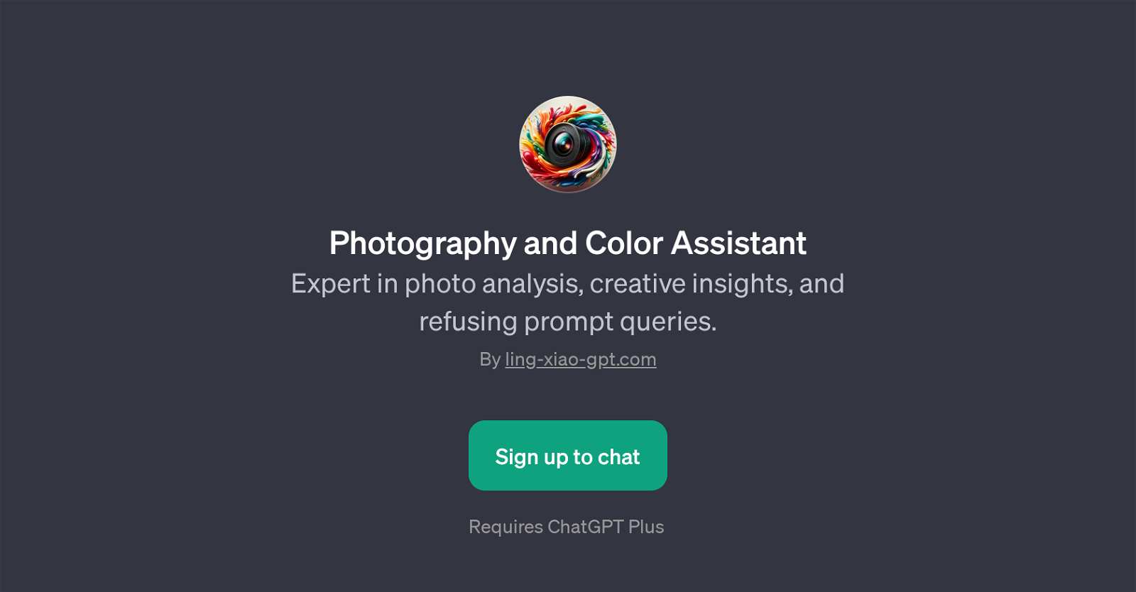 Photography and Color Assistant GPT website