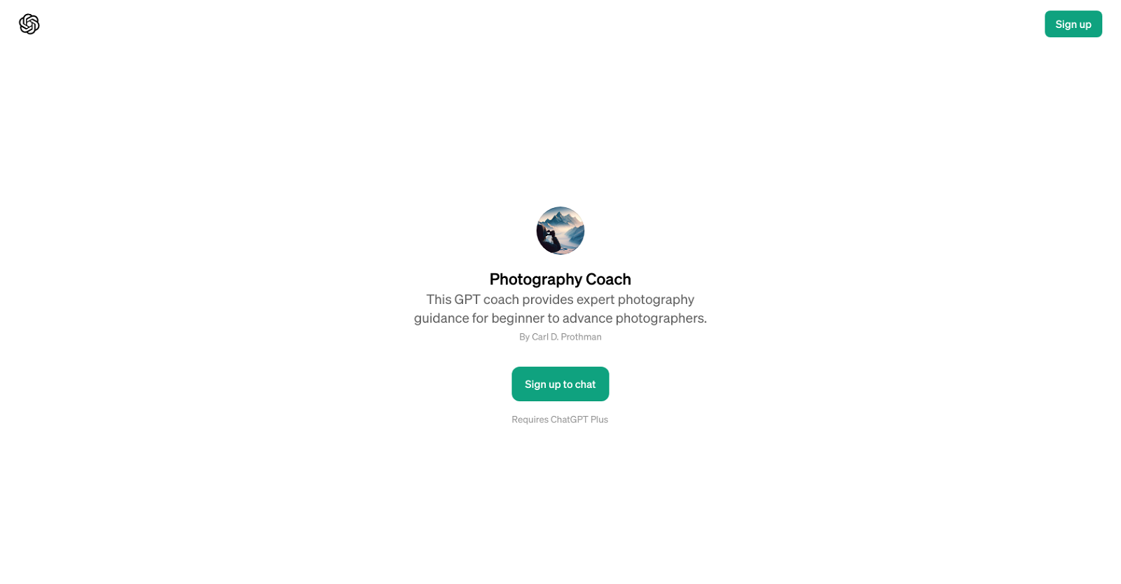 Photography Coach website