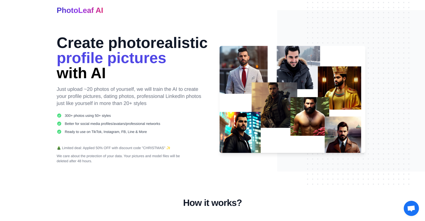 PhotoLeaf AI website