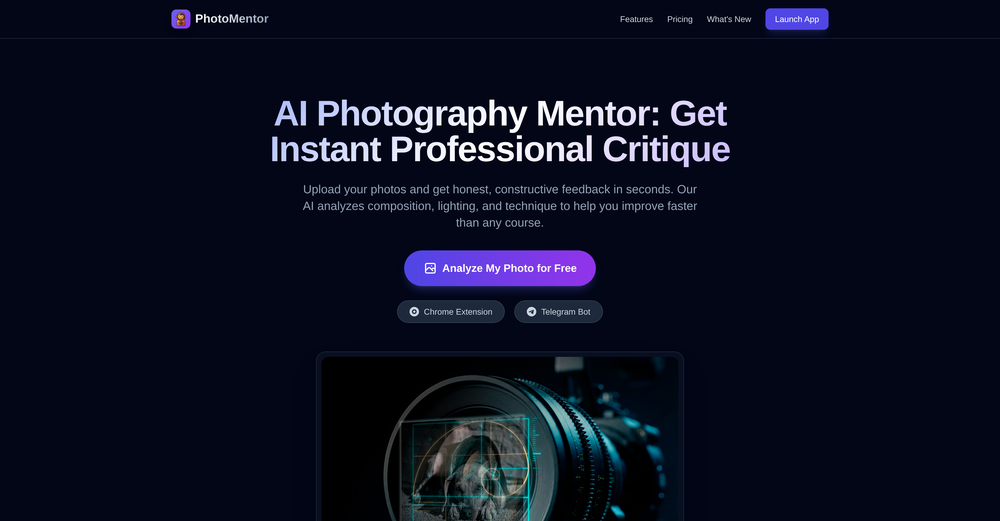 PhotoMentor website