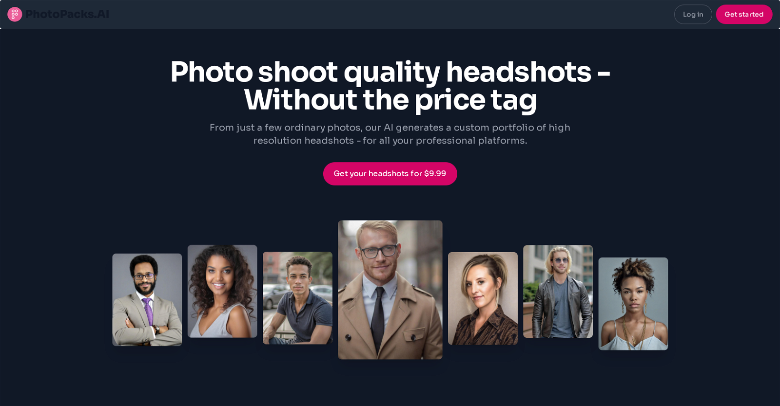 PhotoPacks.AI website