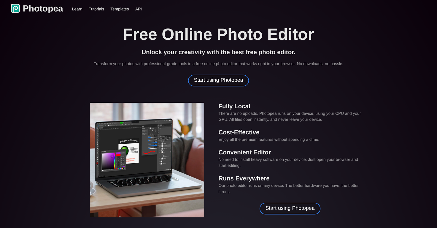 Photopea website