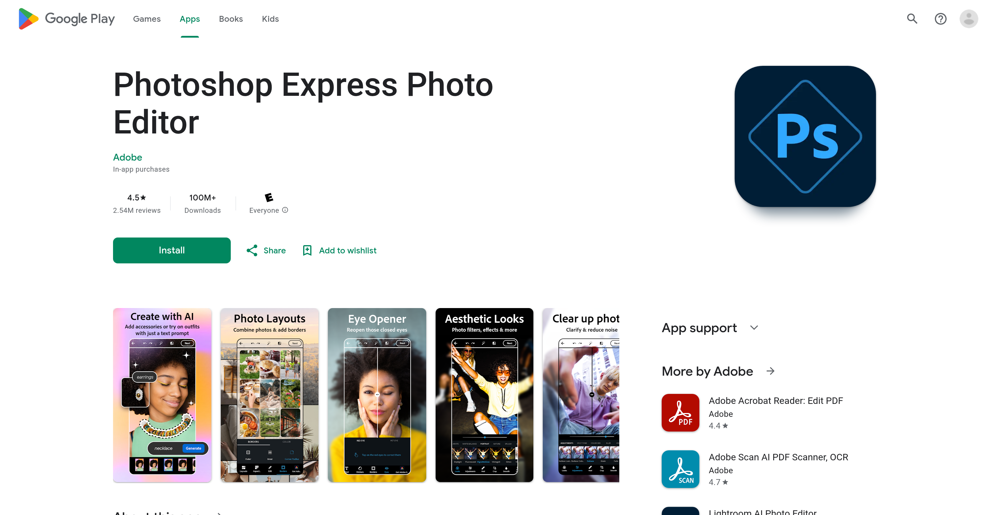 Photoshop Express Photo Editor screenshot 1 Photoshop Express Photo Editor screenshot 1