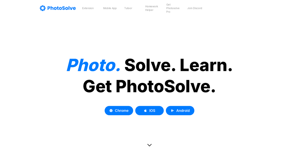 PhotoSolve website