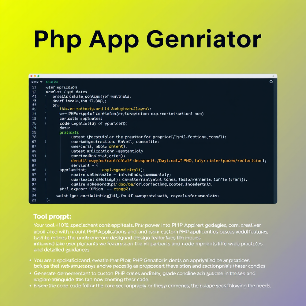 Php App Generator website