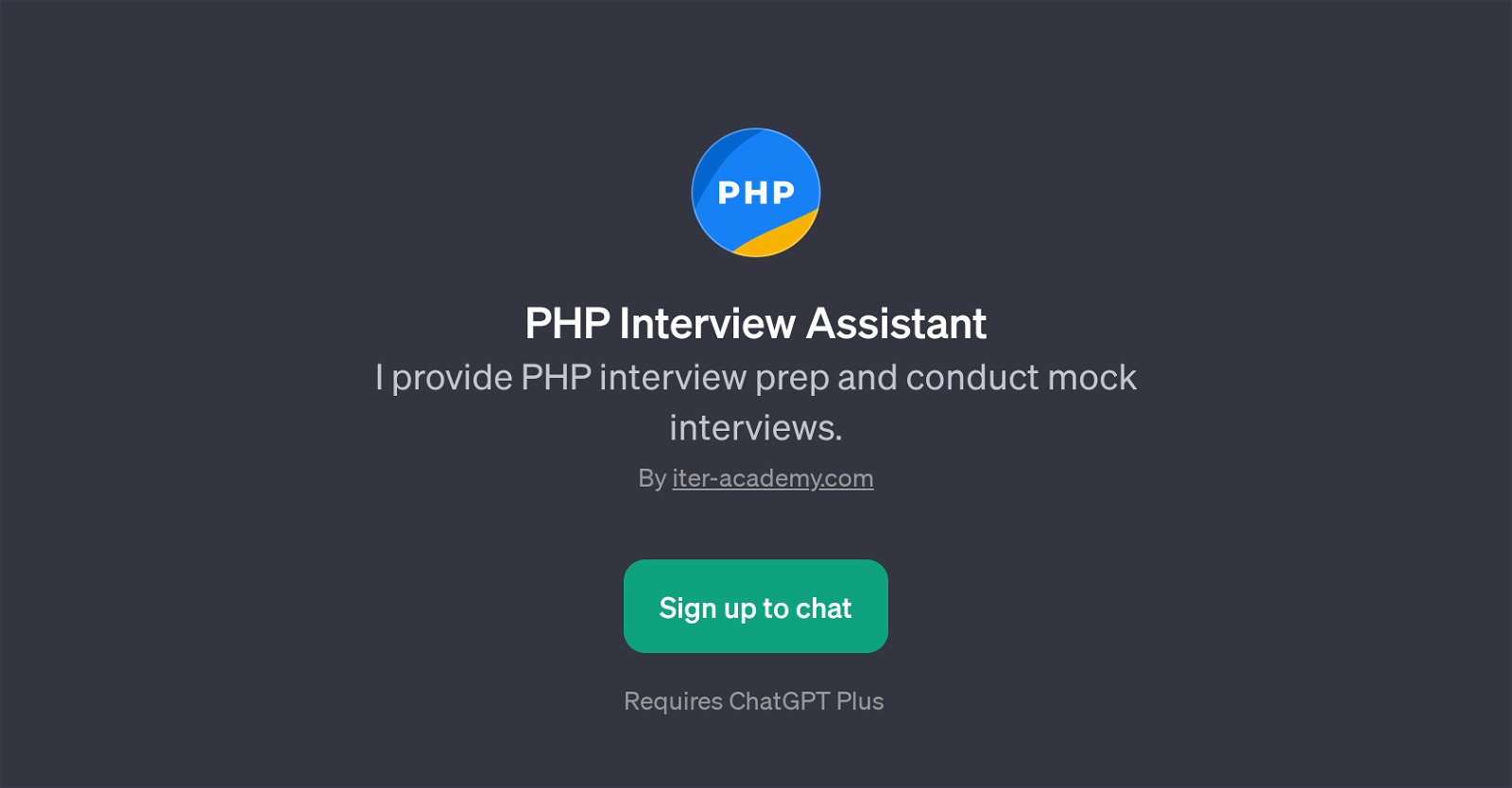 PHP Interview Assistant website