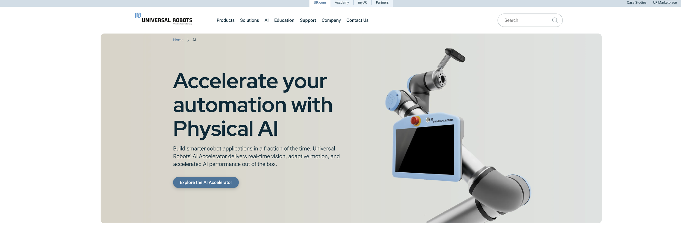 Physical AI | Universal Robots website