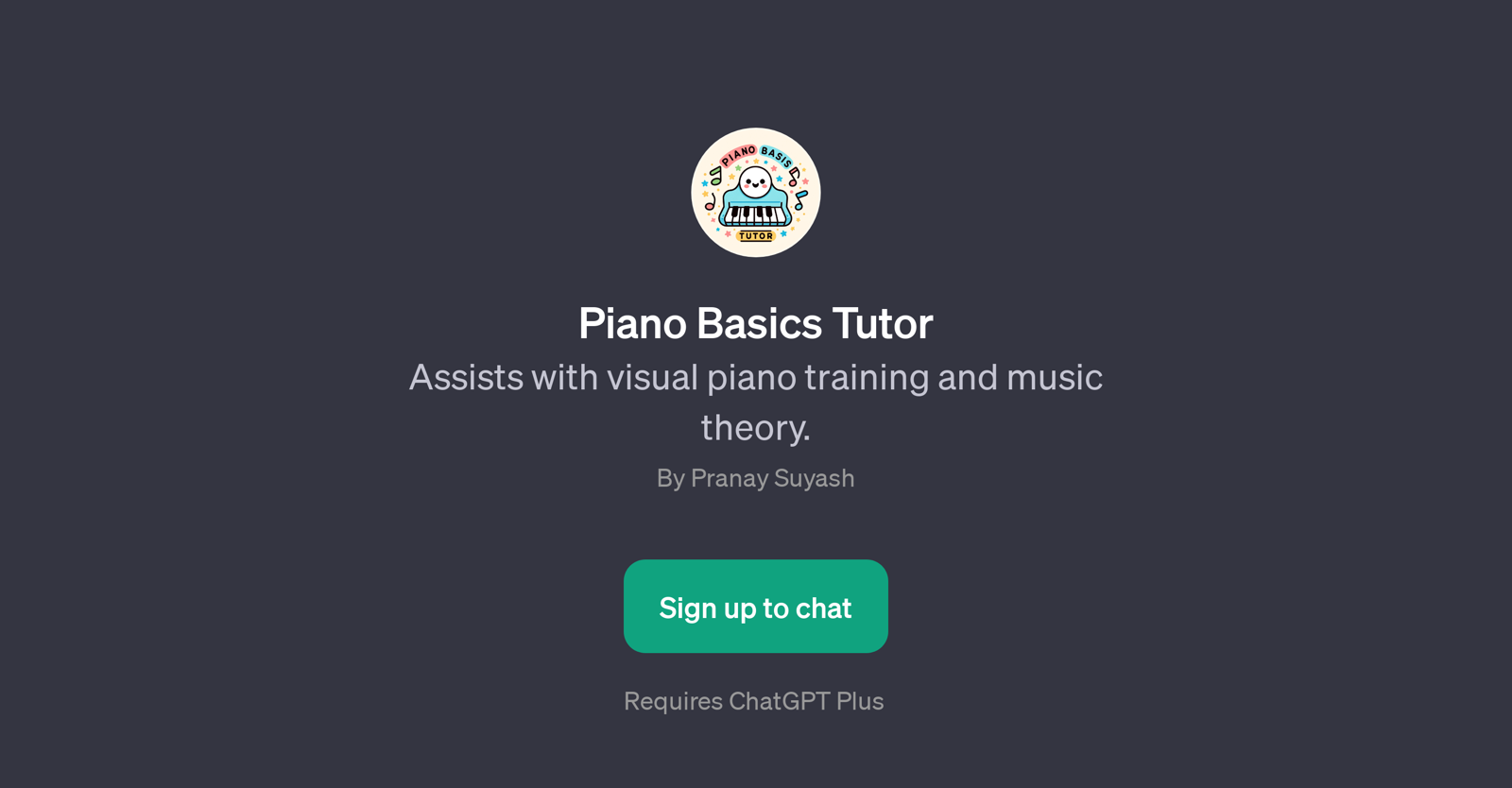 Piano Basics Tutor website