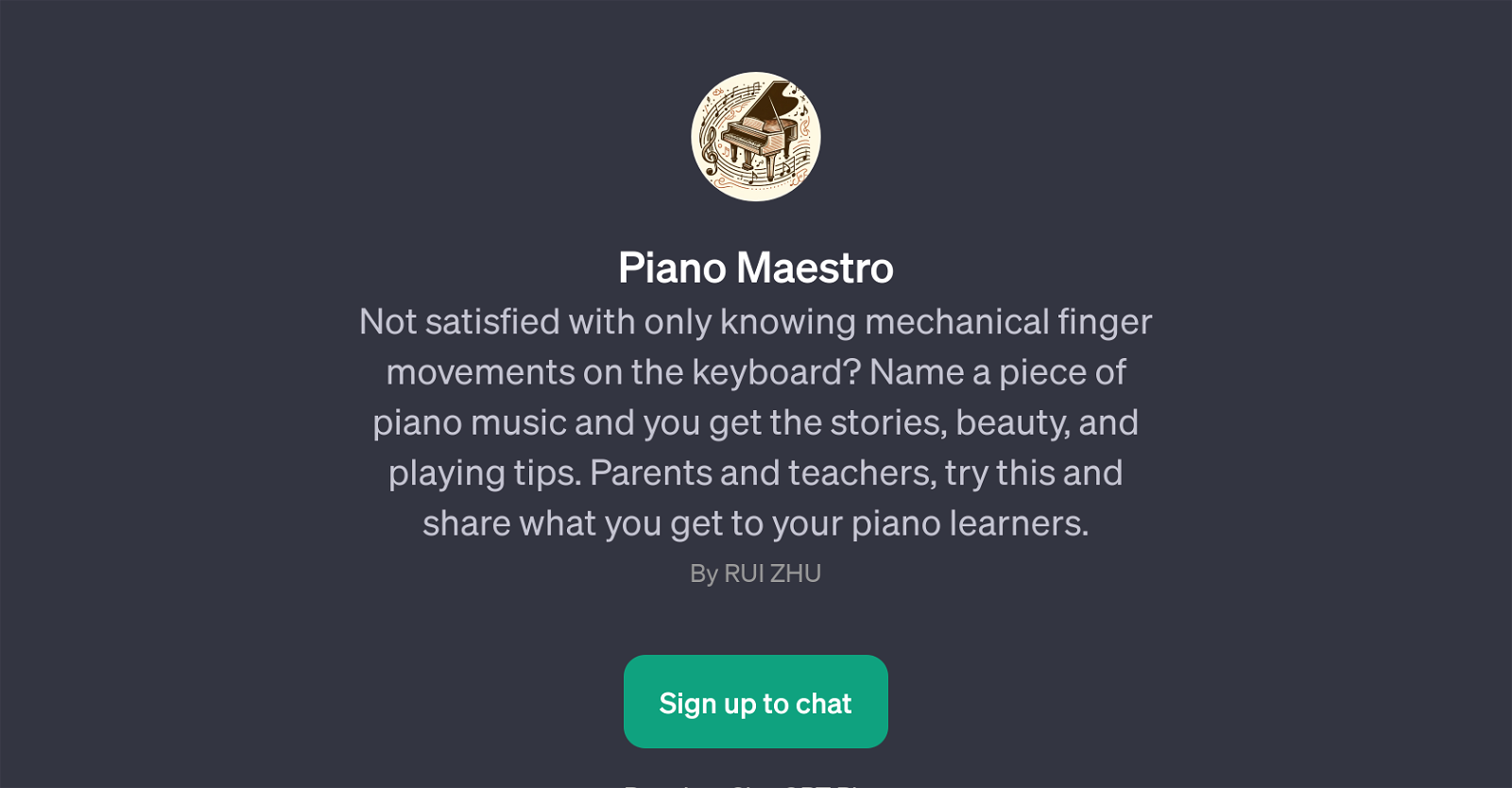 Piano Maestro website