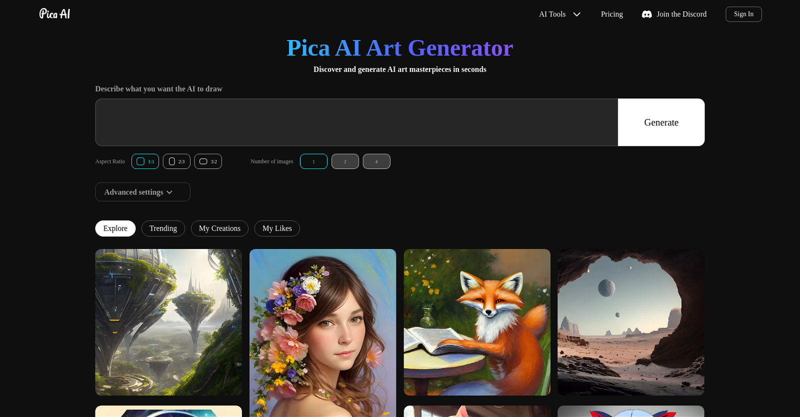 Pica AI website