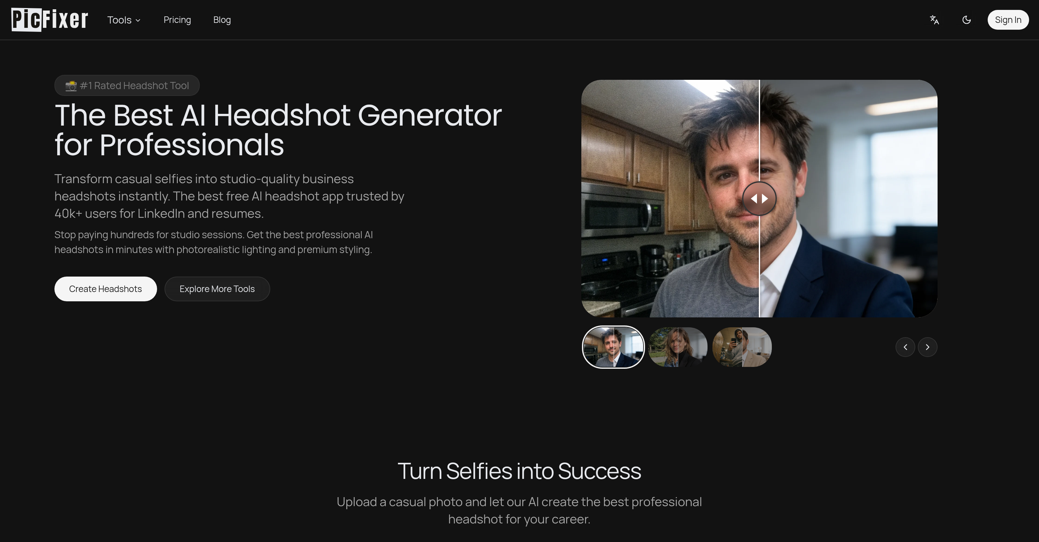 PicFixer AI Headshot Generator