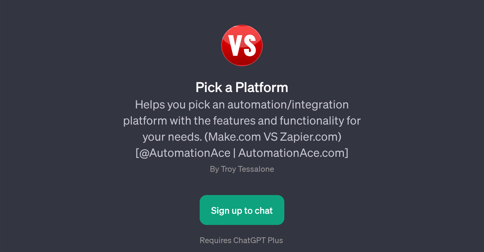 Pick a Platform website