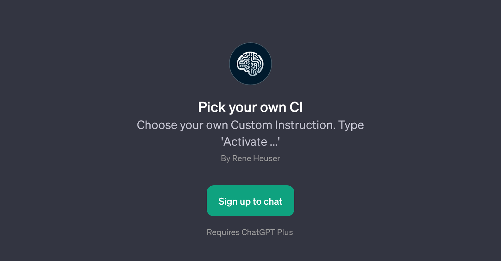 Pick your own CI website