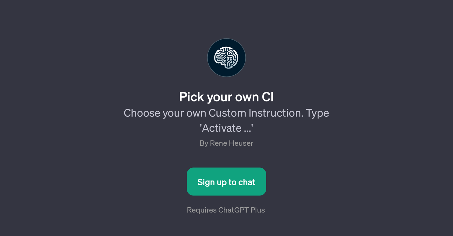 Pick your own CI website