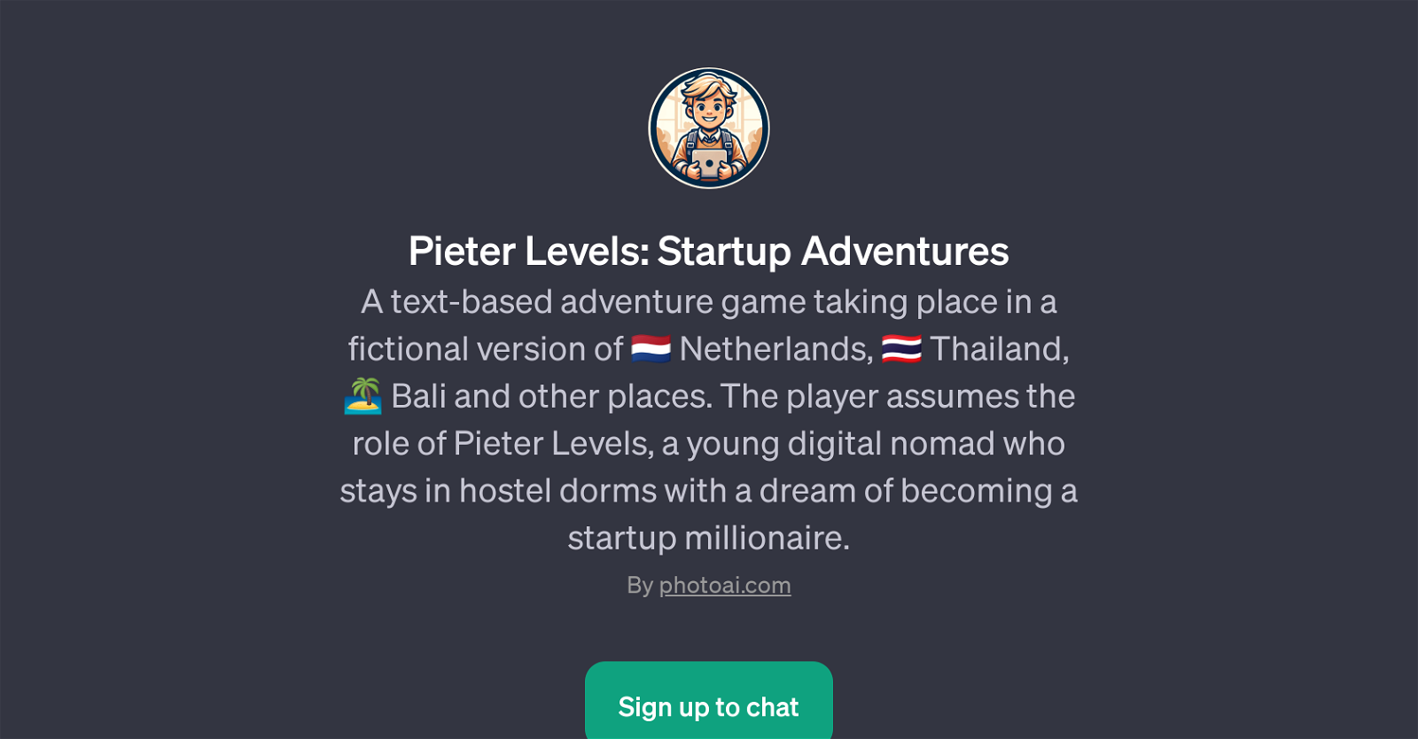 Pieter Levels: Startup Adventures website
