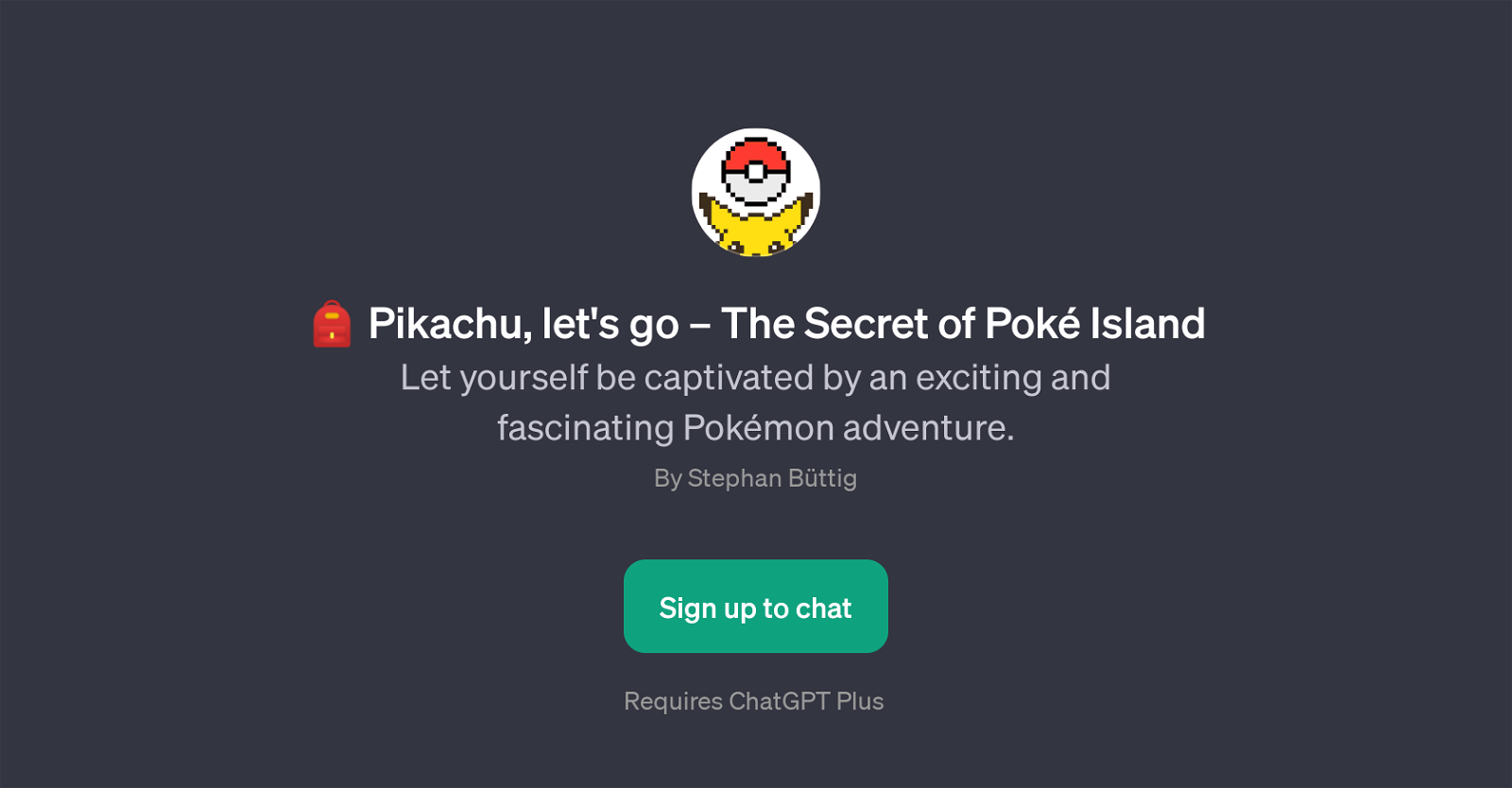 Pikachu, let's go  The Secret of Pok Island website