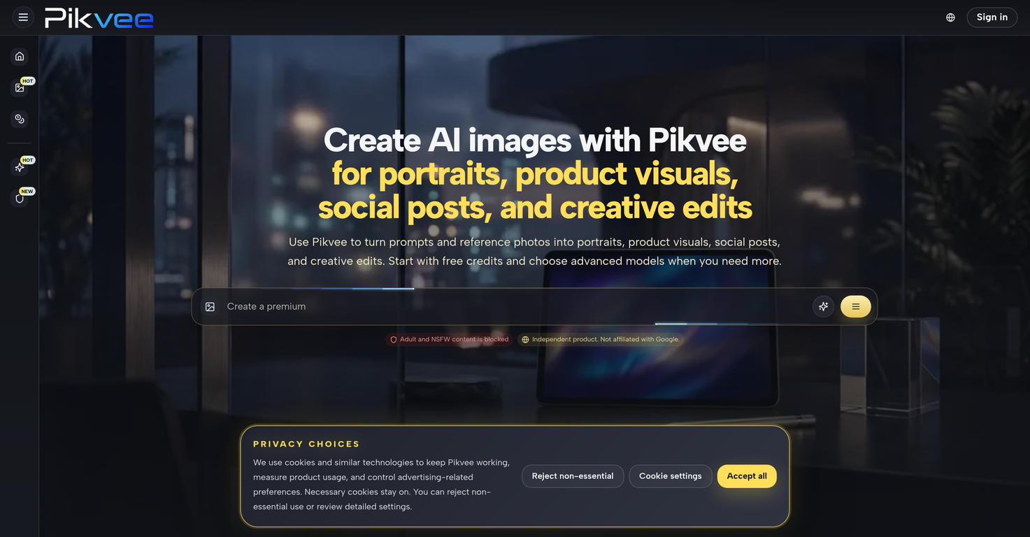 Pikvee website