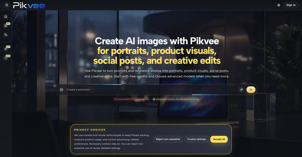 Pikvee website