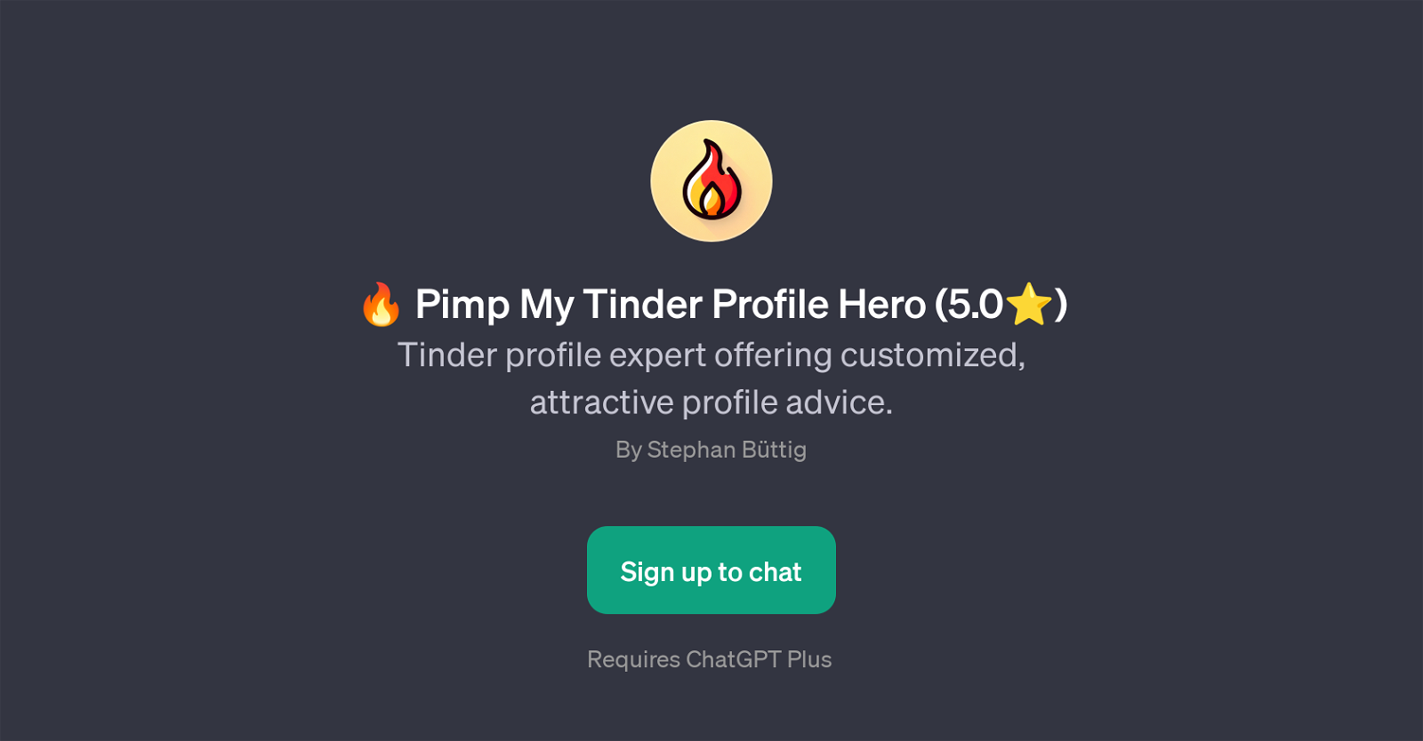 Pimp My Tinder Profile Hero website