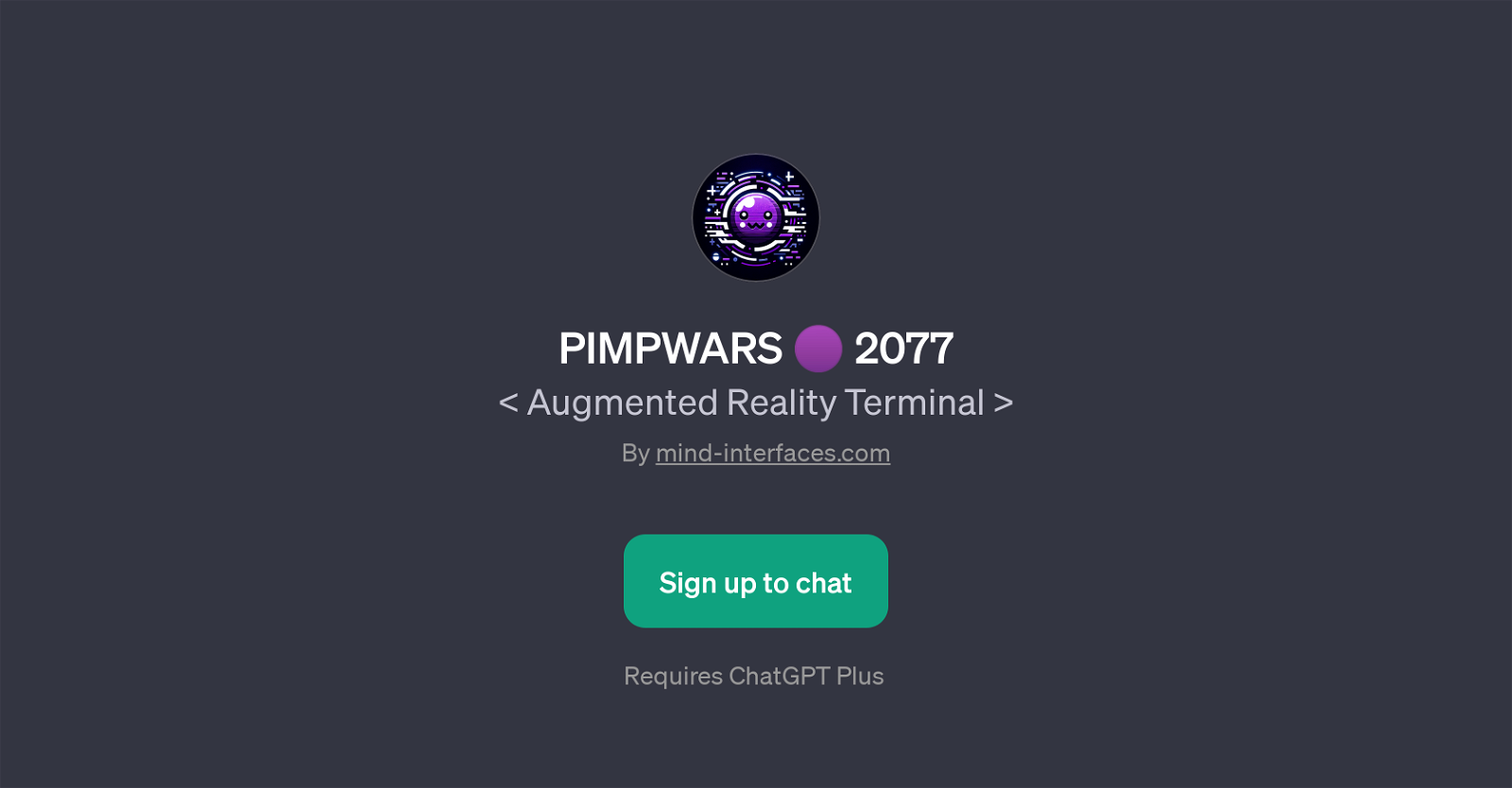 PIMPWARS 2077 website