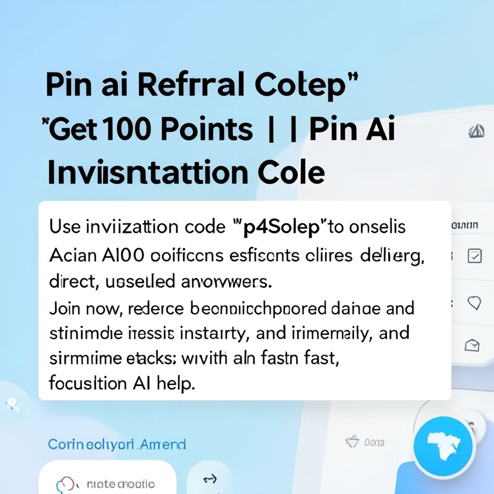 Pin ai Referral Code “p4Solep” Get 1000 Points | Pin ai Invitation Code website