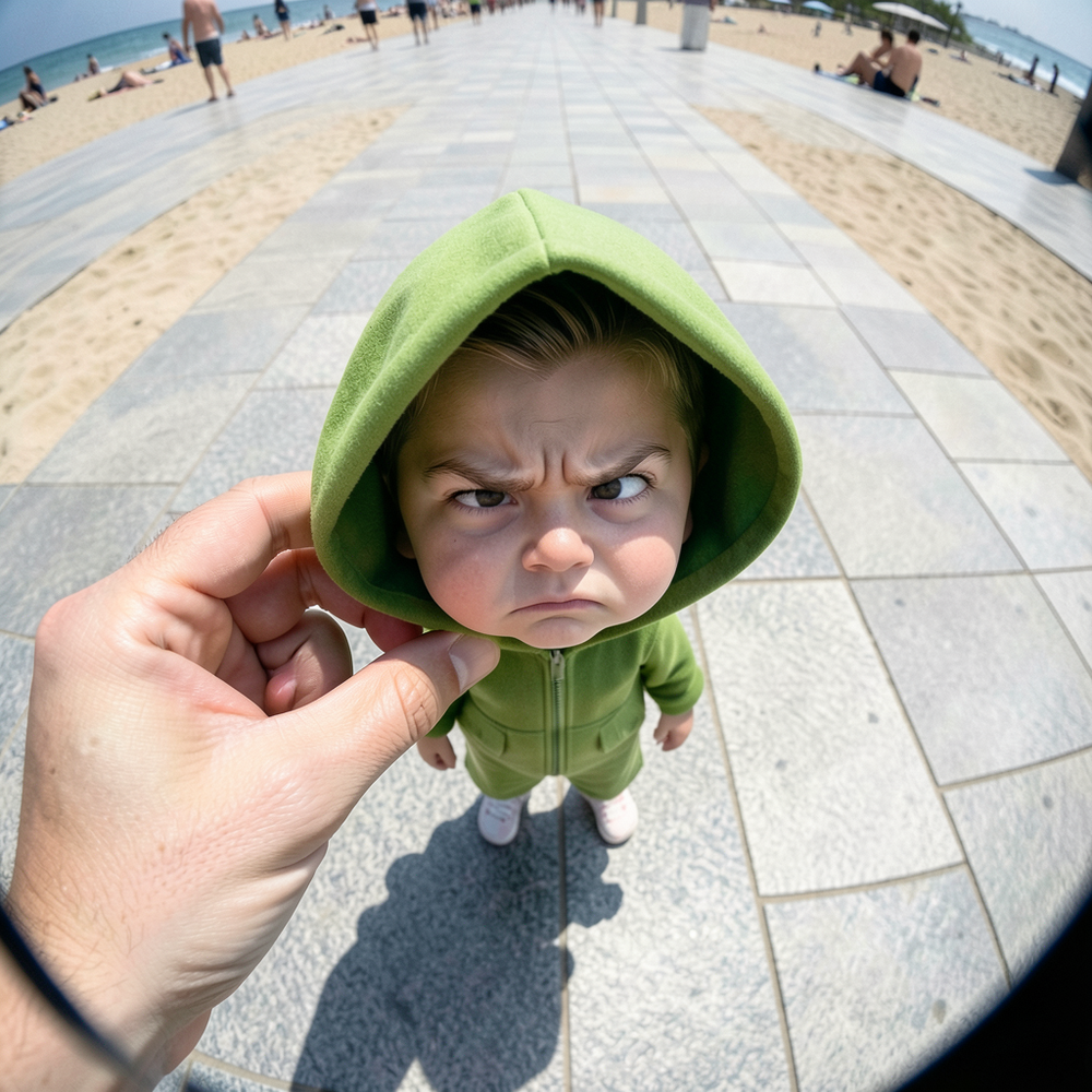 Pinched Reality – Forced-Perspective Beach Candid website