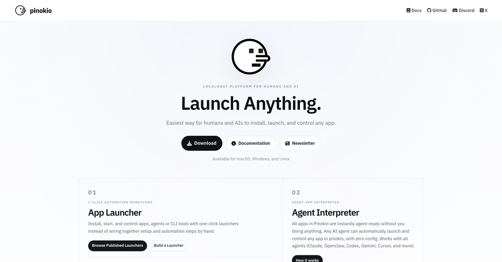 Pinokio website
