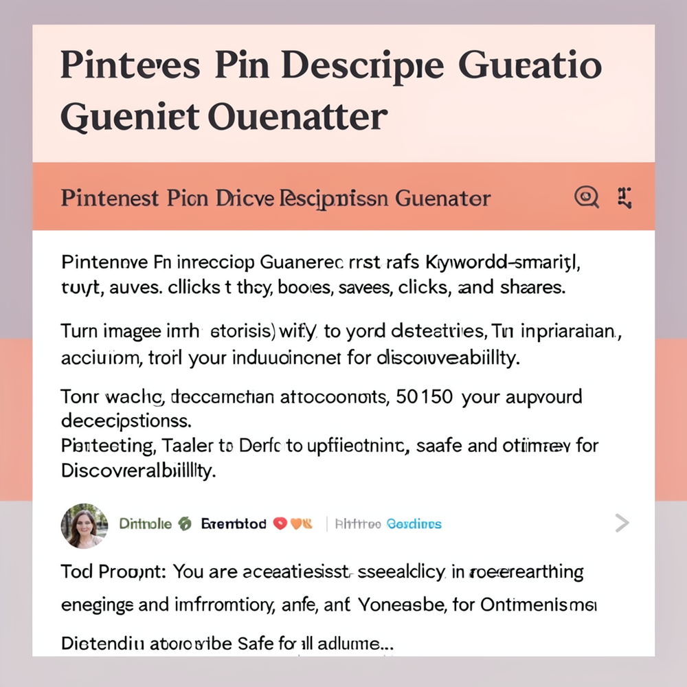 Pinterest Pin Description Generator website