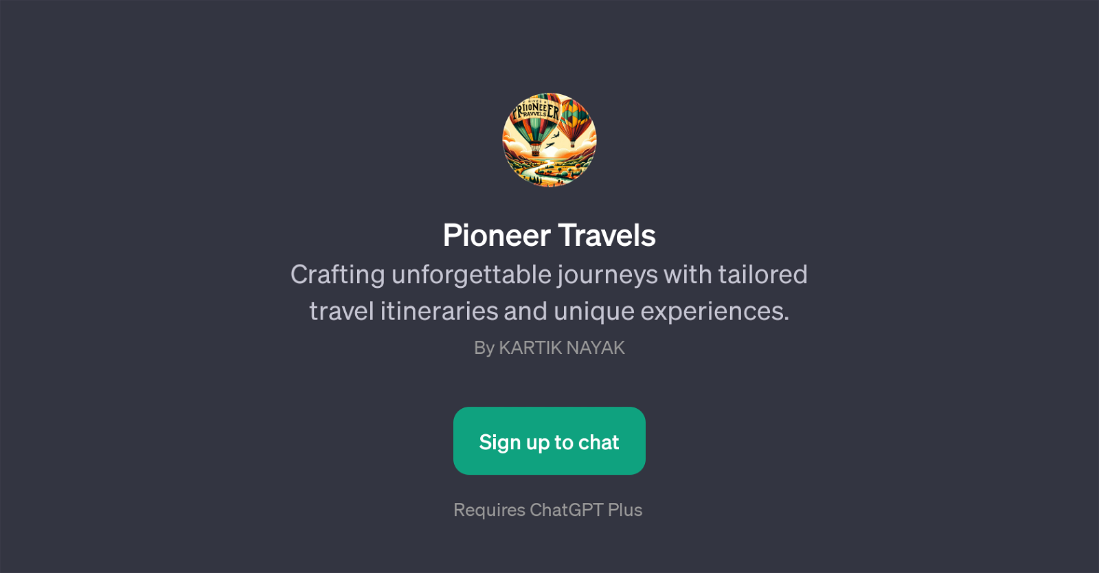 Pioneer Travels website