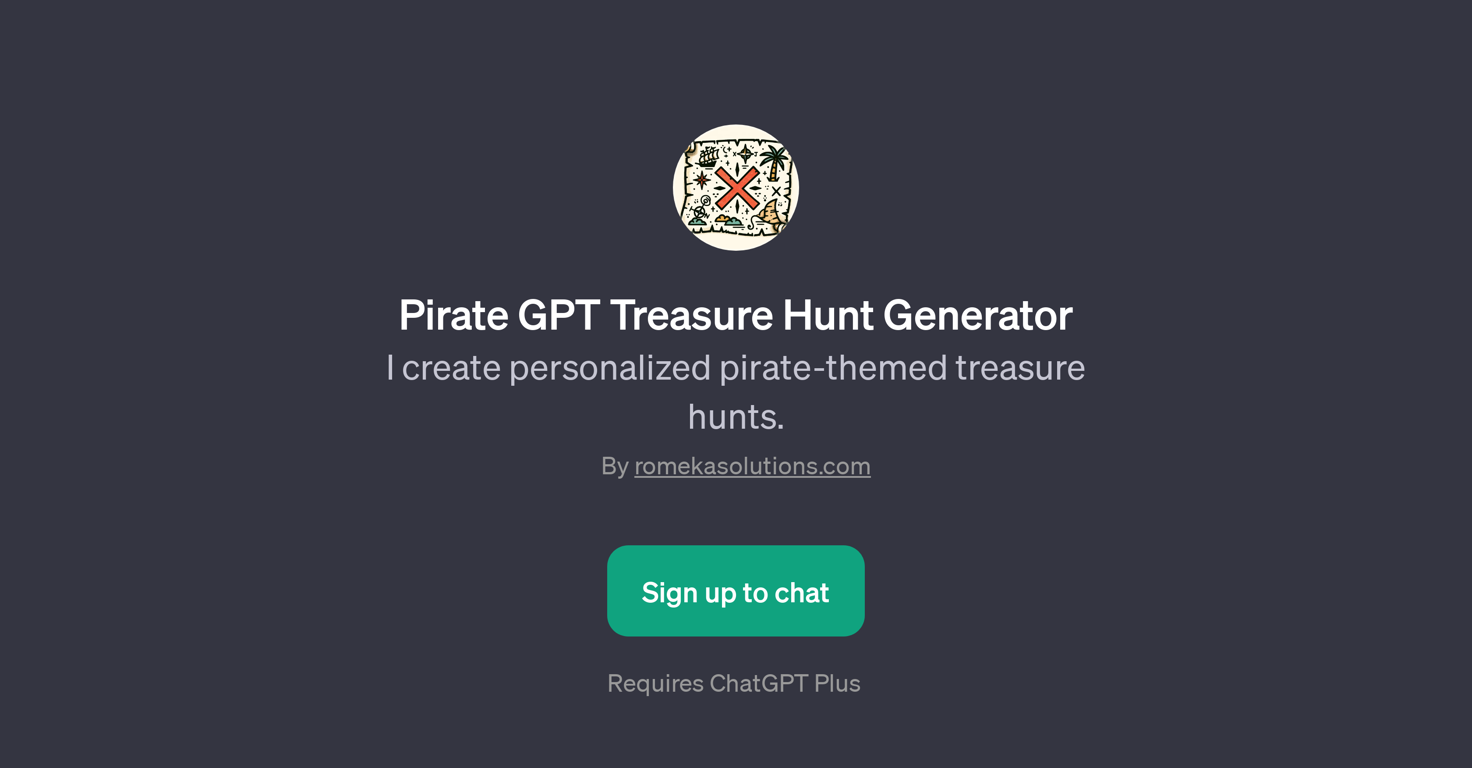 Pirate GPT Treasure Hunt Generator website