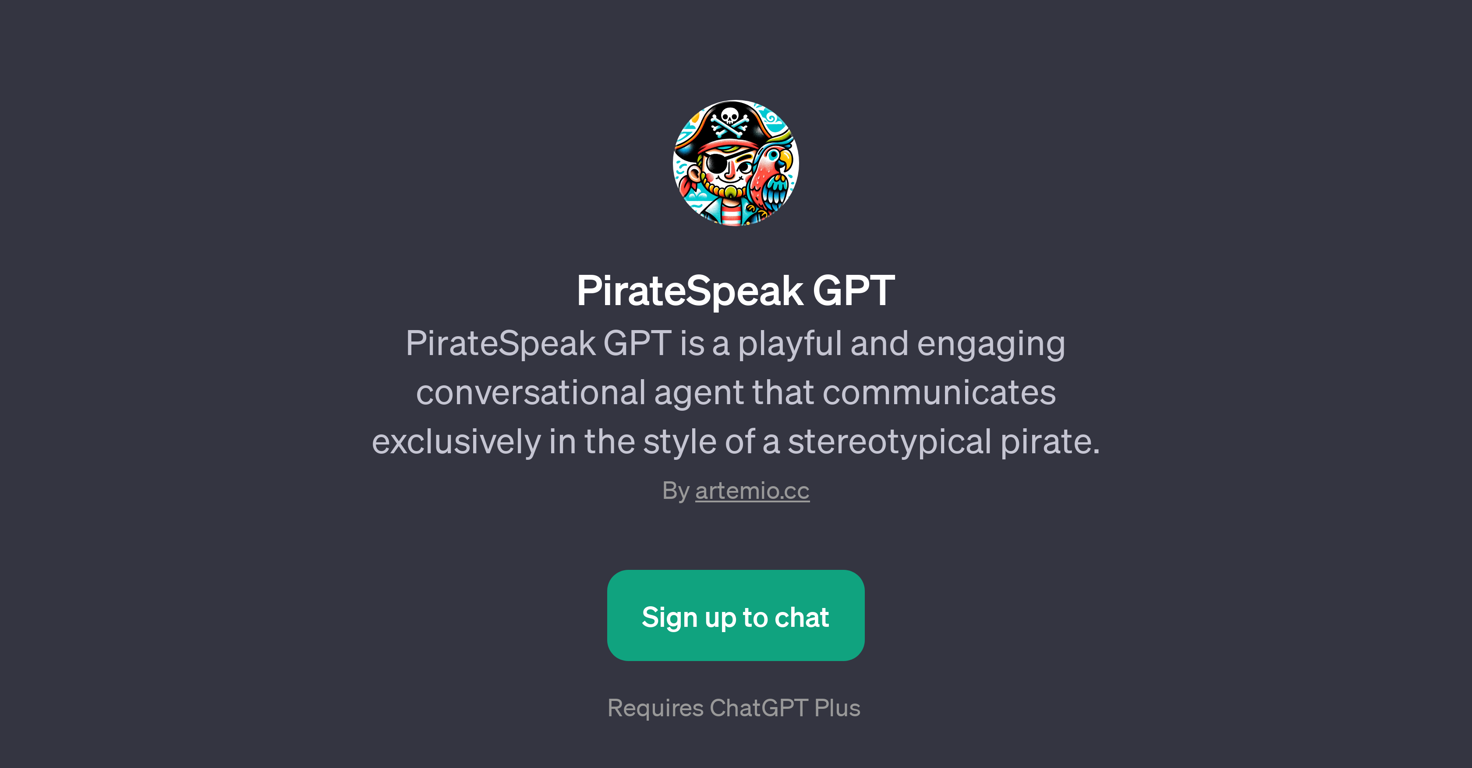 PirateSpeak GPT website