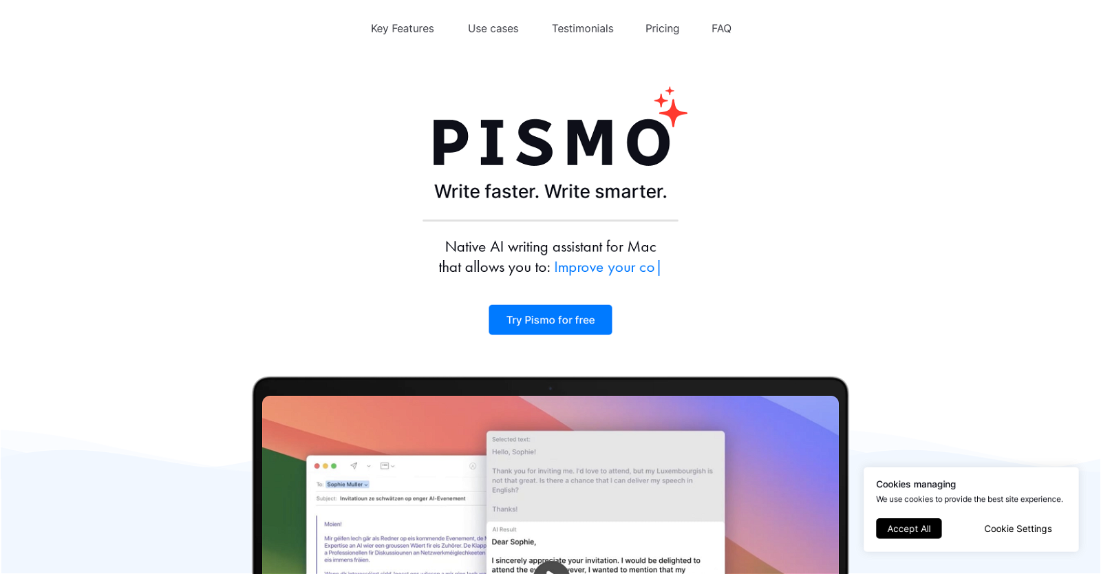 Pismo website