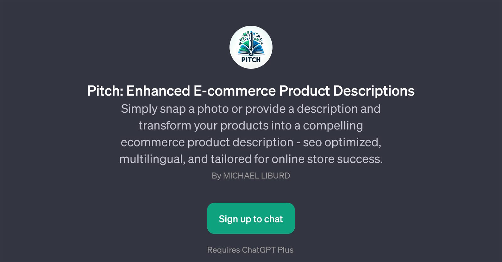 Pitch: Enhanced E-commerce Product Descriptions website