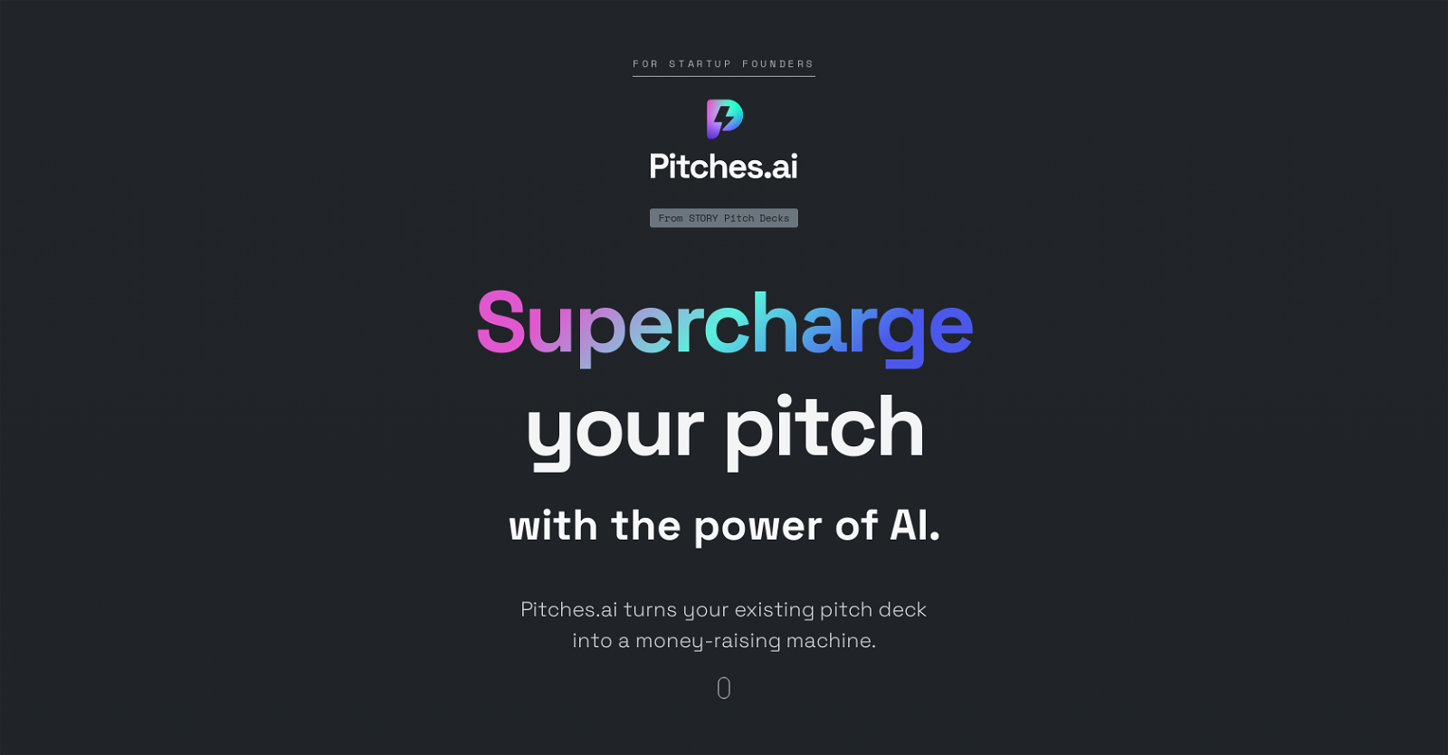 Pitches.ai website