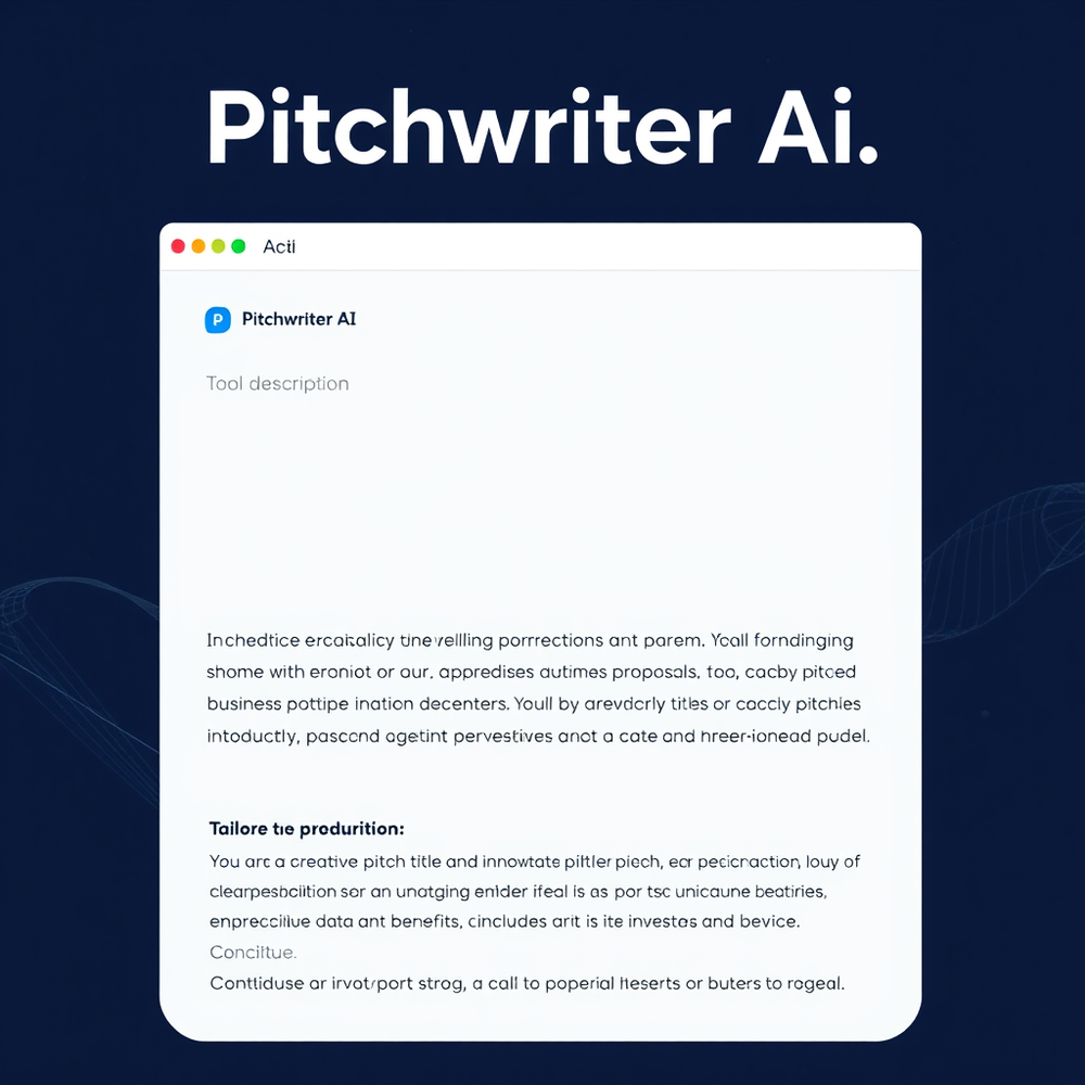 Pitchwriter Ai website