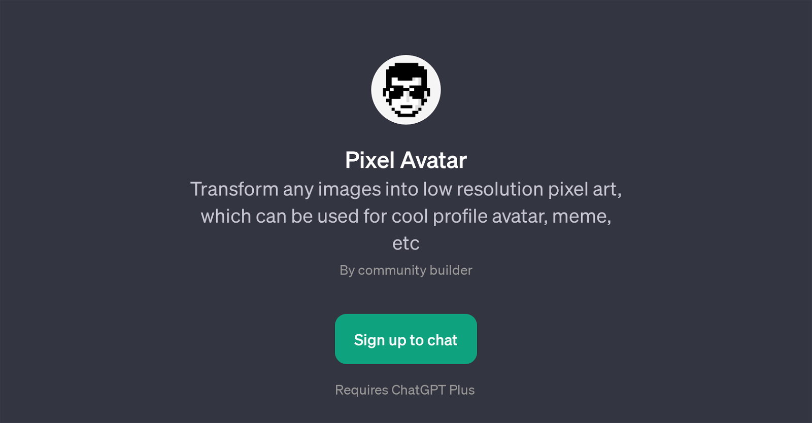 Pixel Avatar website