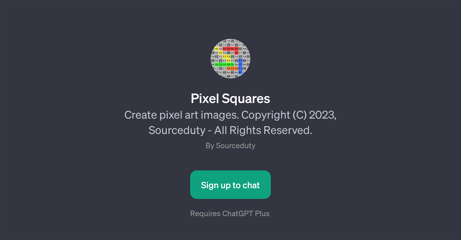 Pixel Squares website