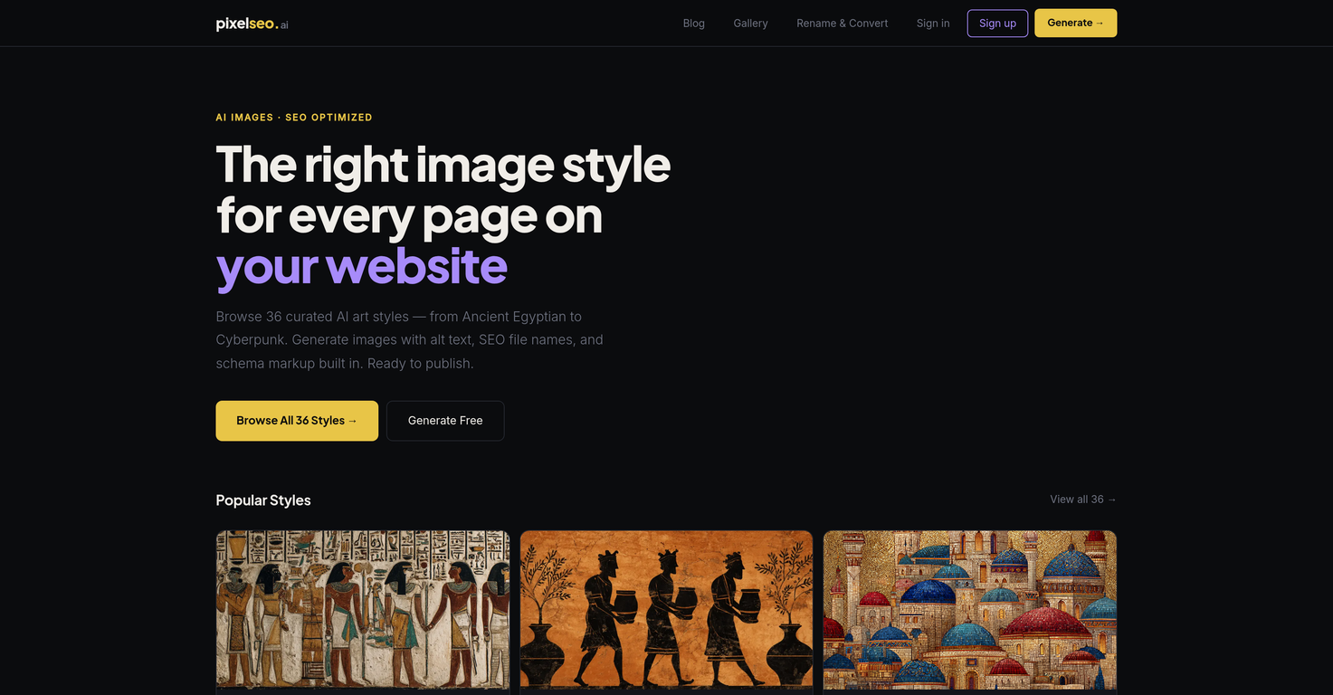 pixelseo.ai website