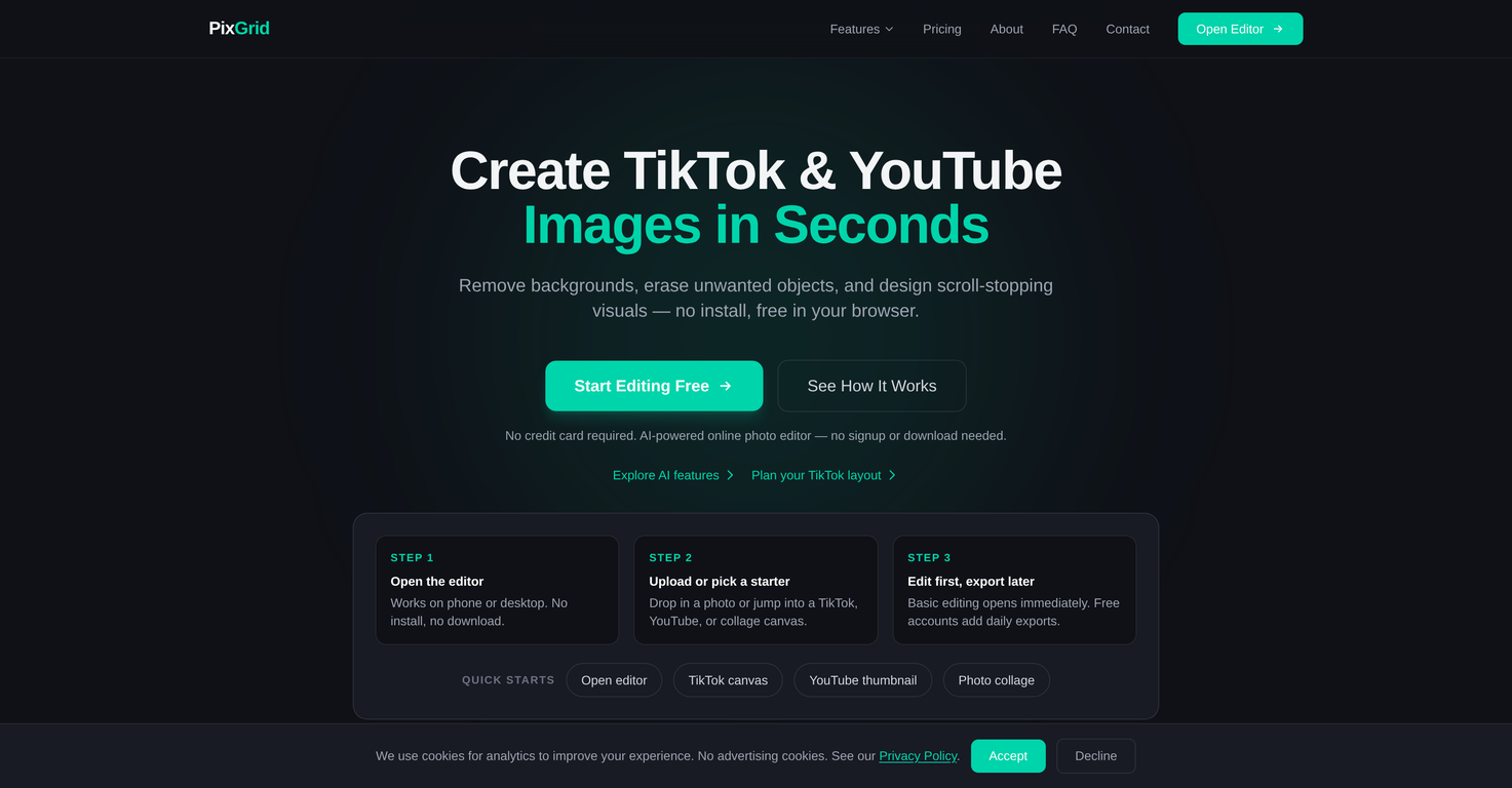 PixGrid website
