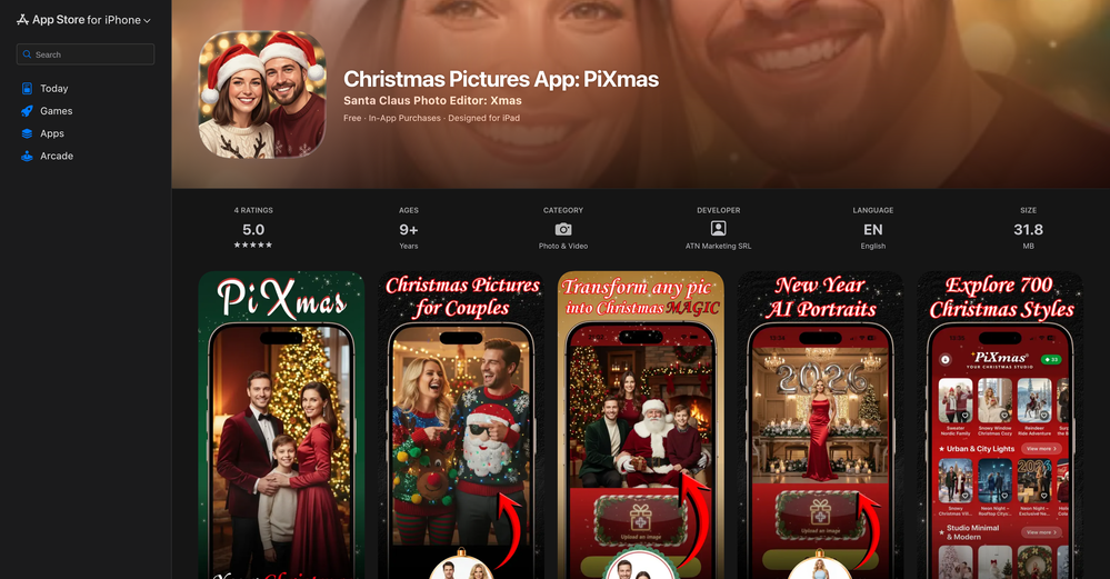 PiXmas website