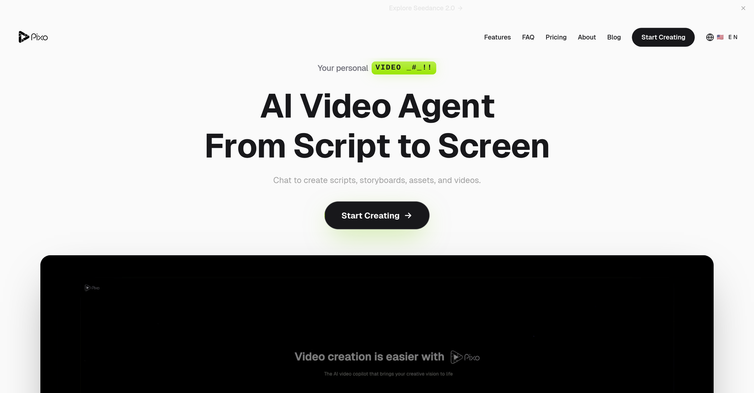 Pixo website