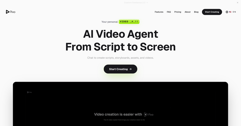 Pixo website